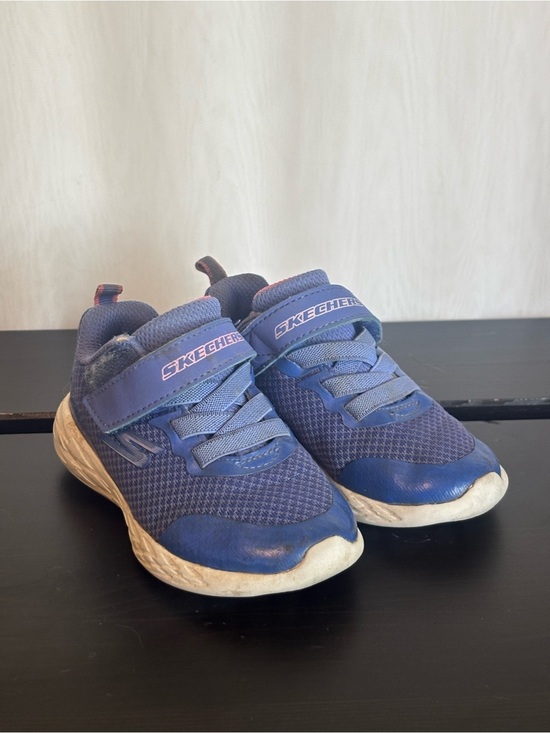 Skechers Other - Skechers Toddler Velcro Sneakers Purple Blue Size 7 Play Shoes